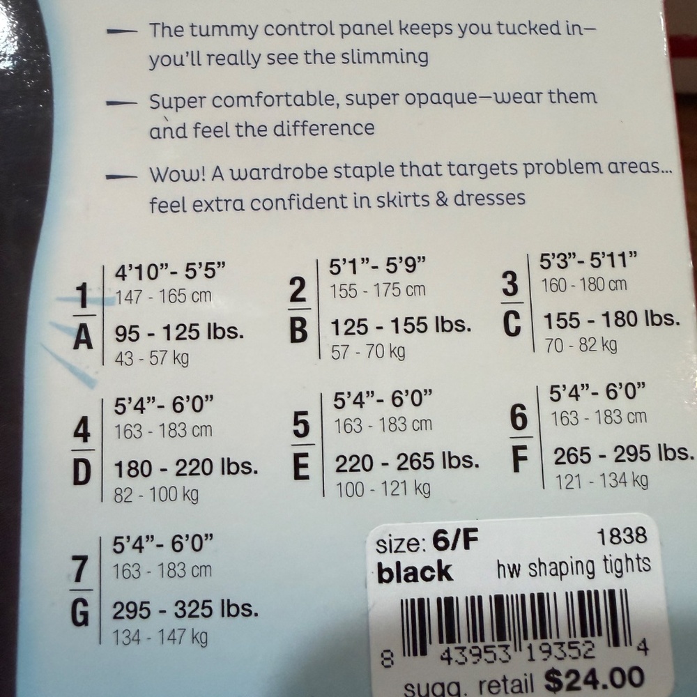 New SPANX Assets Red Hot Label High Waist Shaping Tights In Black Size 6/F Black - Picture 3 of 3